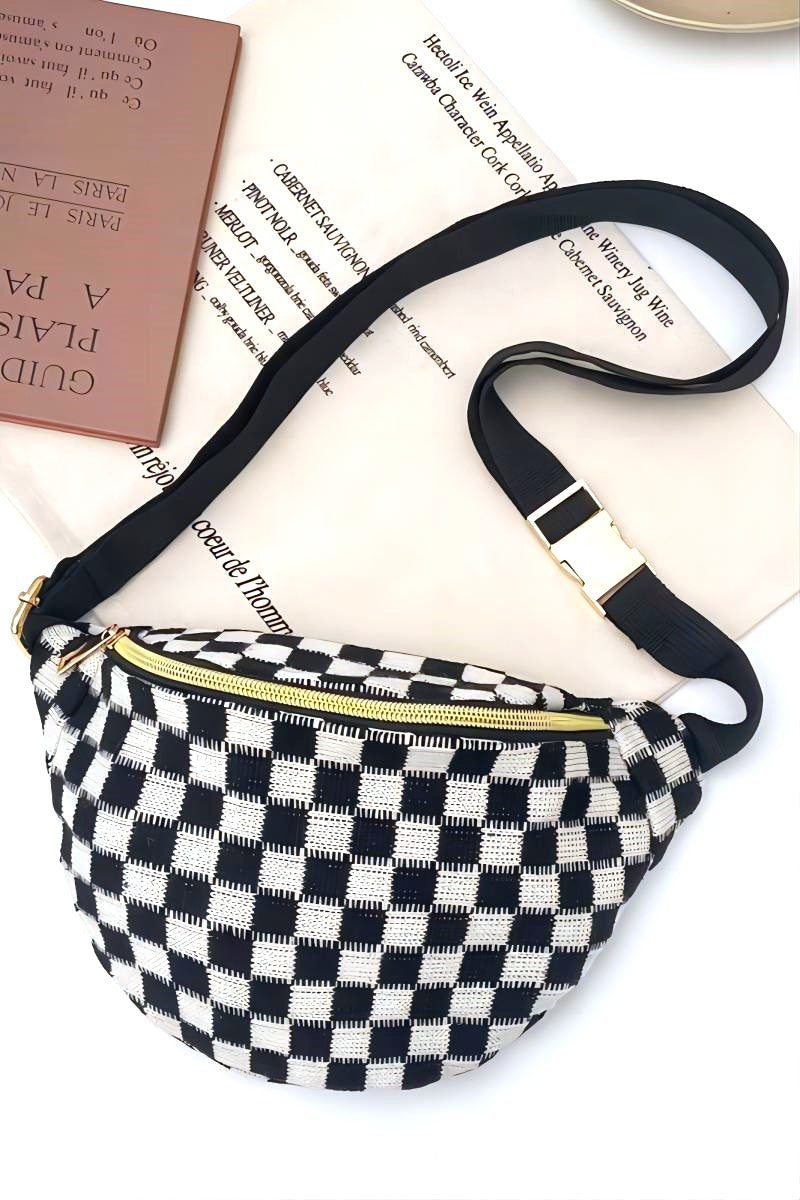 Checkered Waist Crossbody Bag