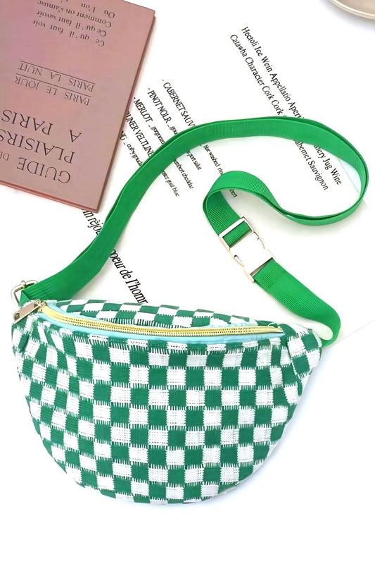 Checkered Waist Crossbody Bag