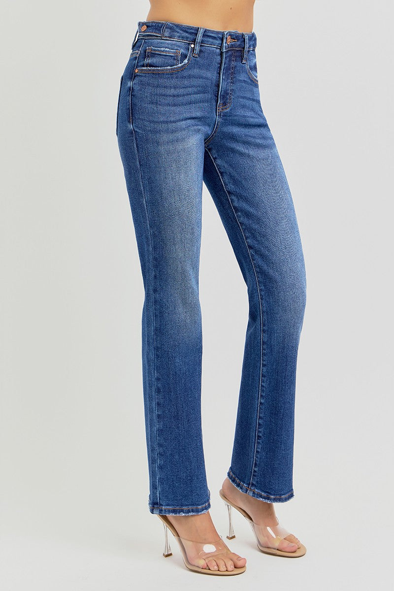 Risen Tummy Control Ankle Straight Jeans