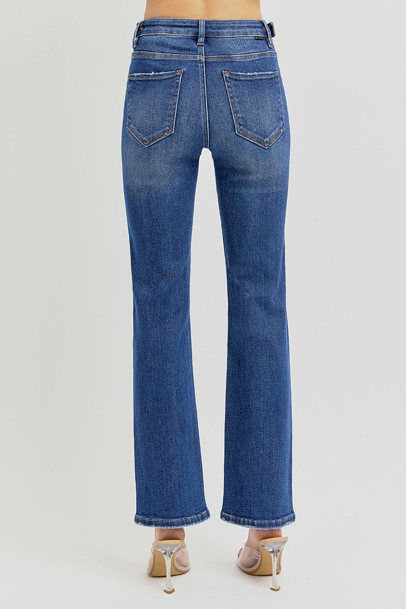 Risen Tummy Control Ankle Straight Jeans