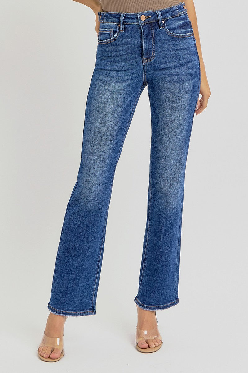 Risen Tummy Control Ankle Straight Jeans