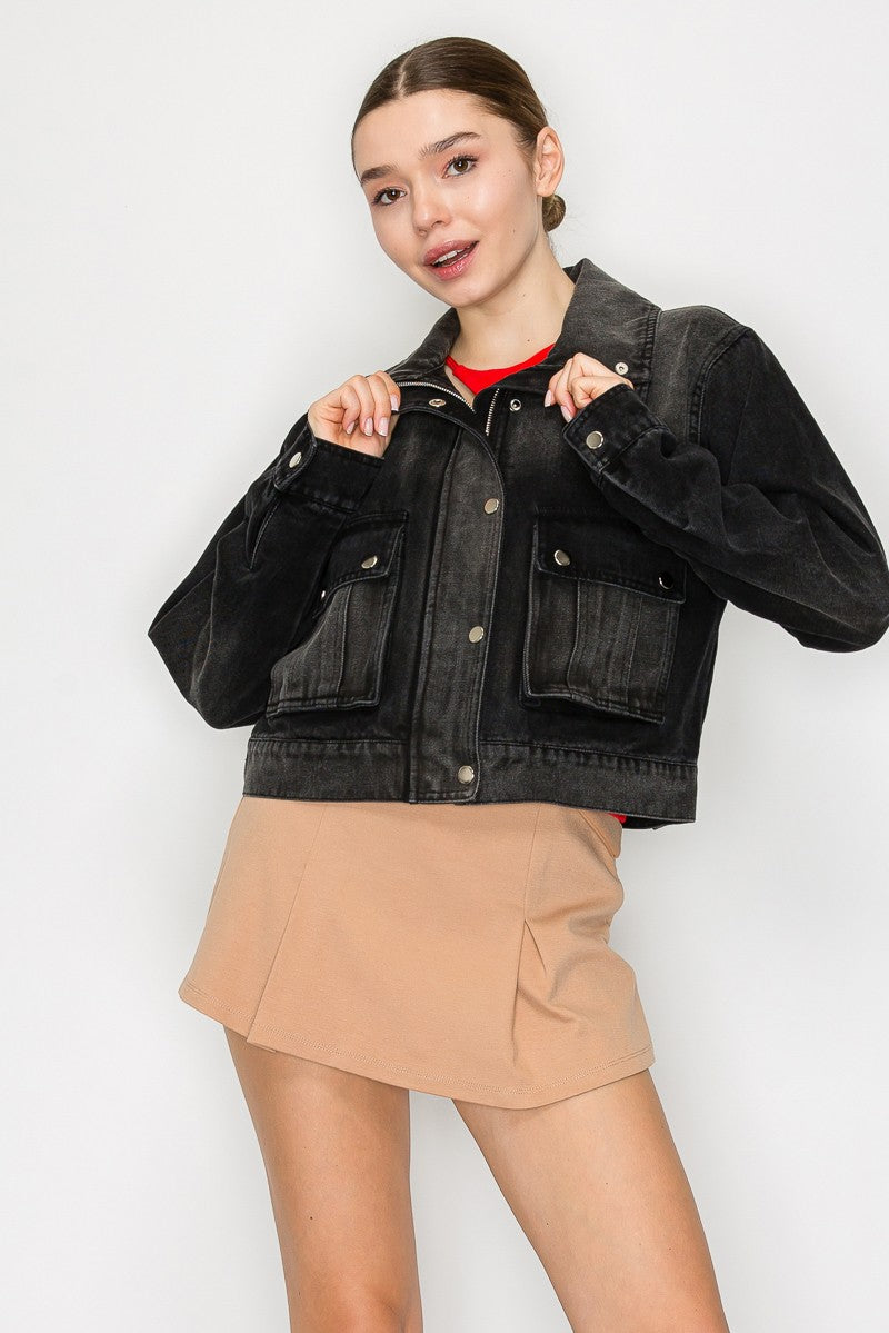 Rowan Cropped Denim Jacket
