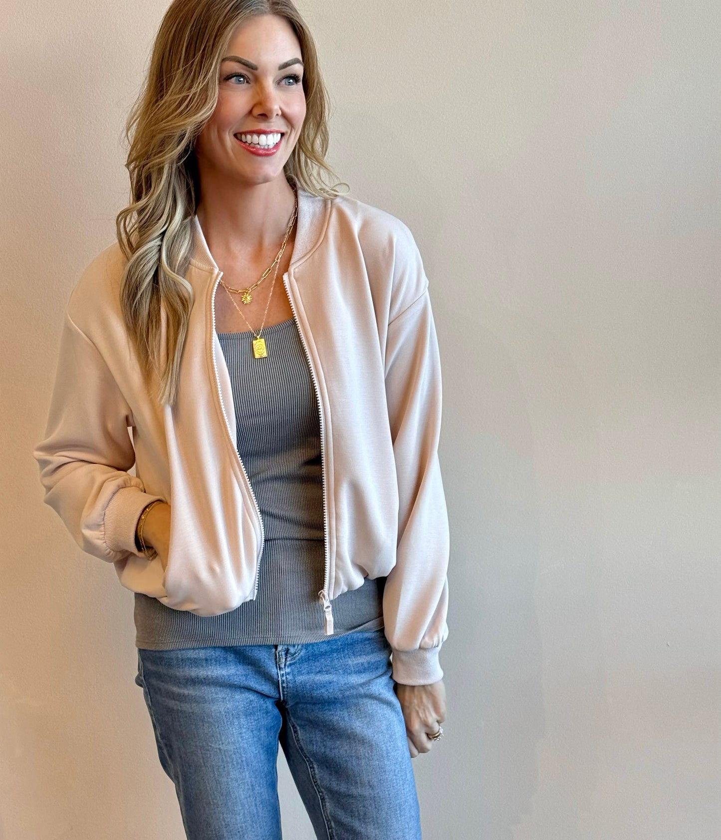 Luxe Modal Bomber Jacket