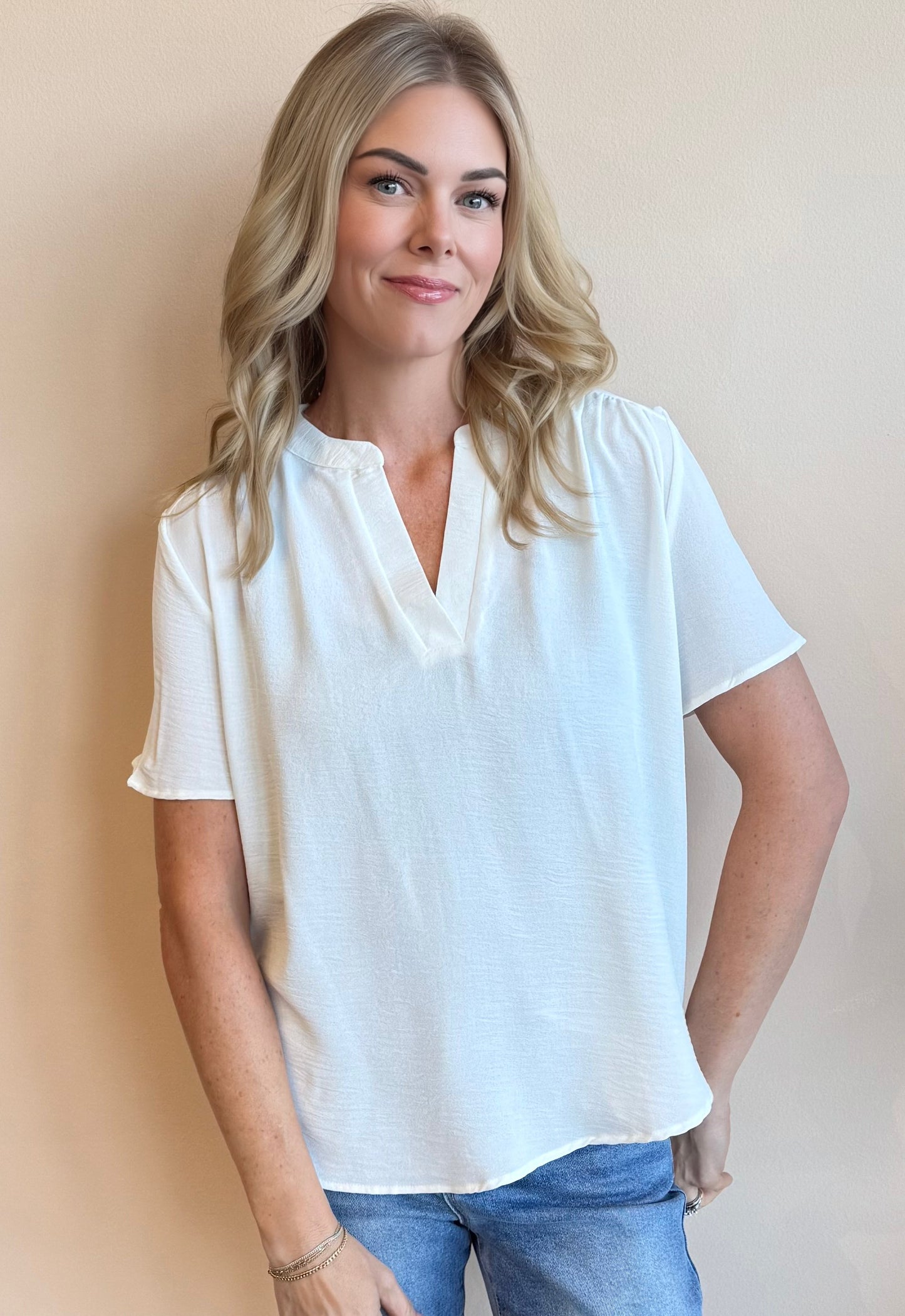 Everly Short Sleeve Blouse