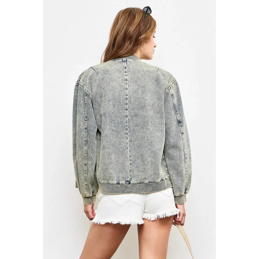 Lakeside Dreaming Denim Bomber