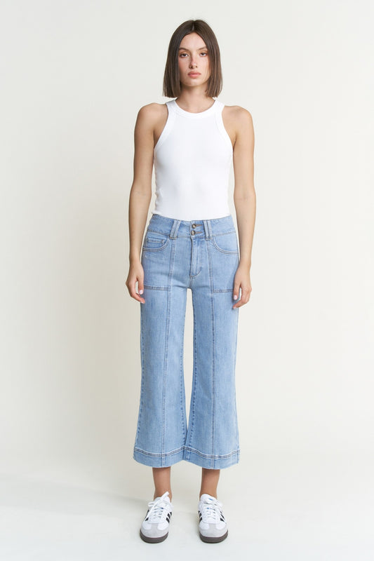 Mica Jane Wide Leg Crop Jeans