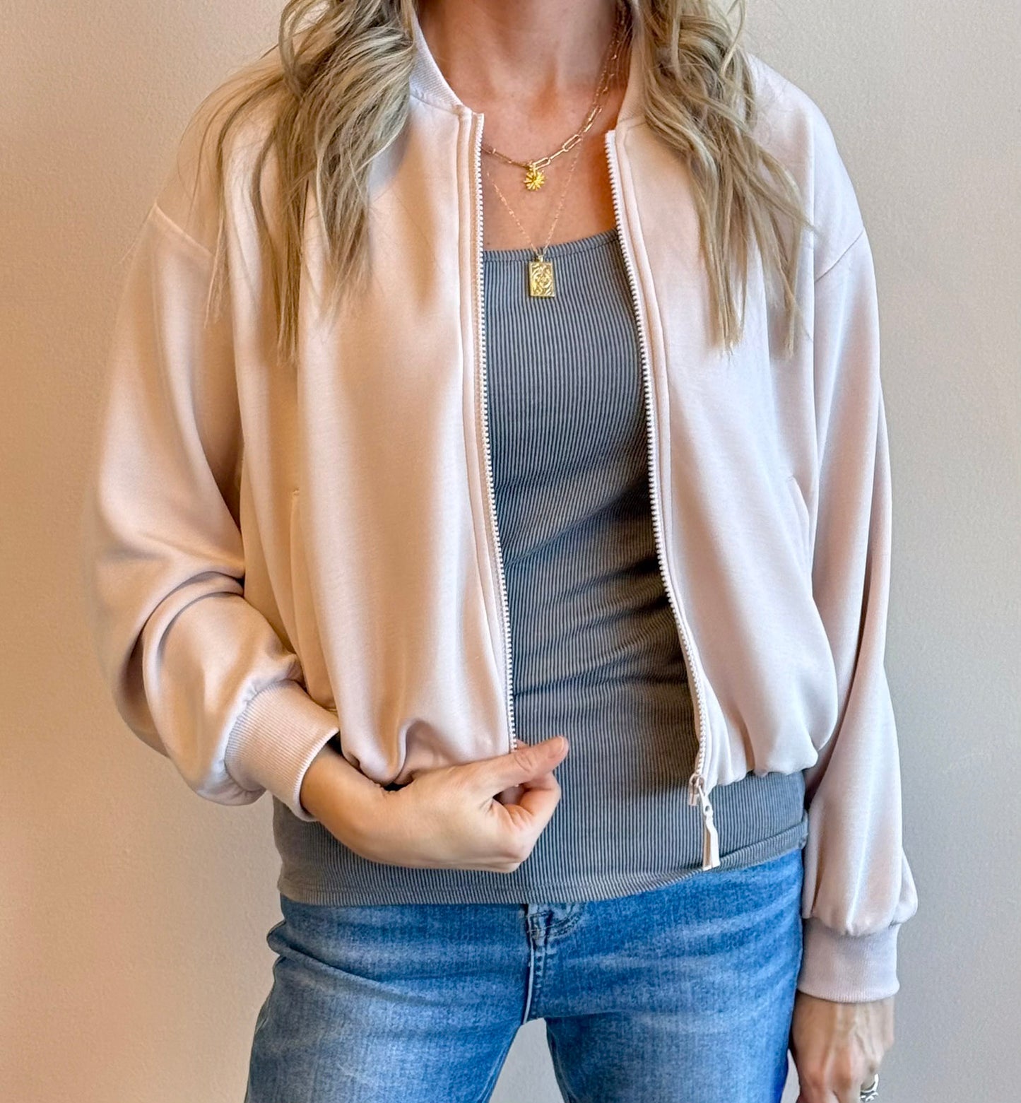 Luxe Modal Bomber Jacket