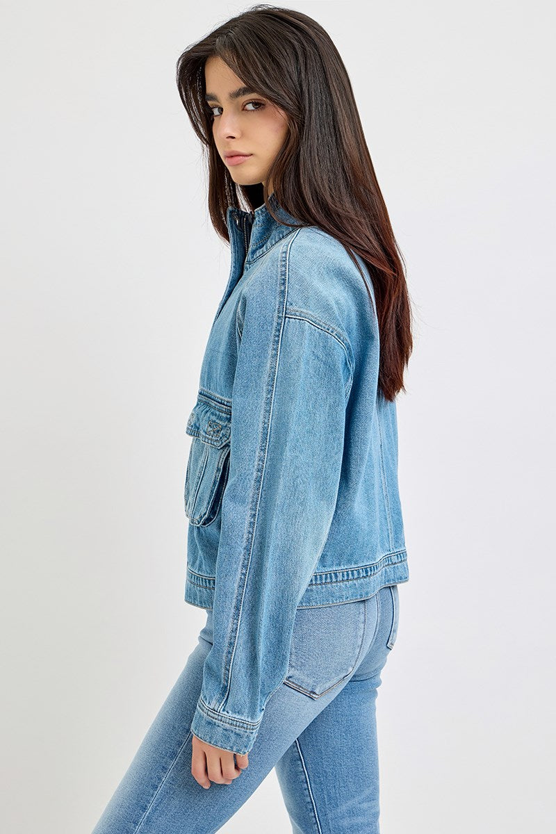 Risen Jackie Short Denim Jacket