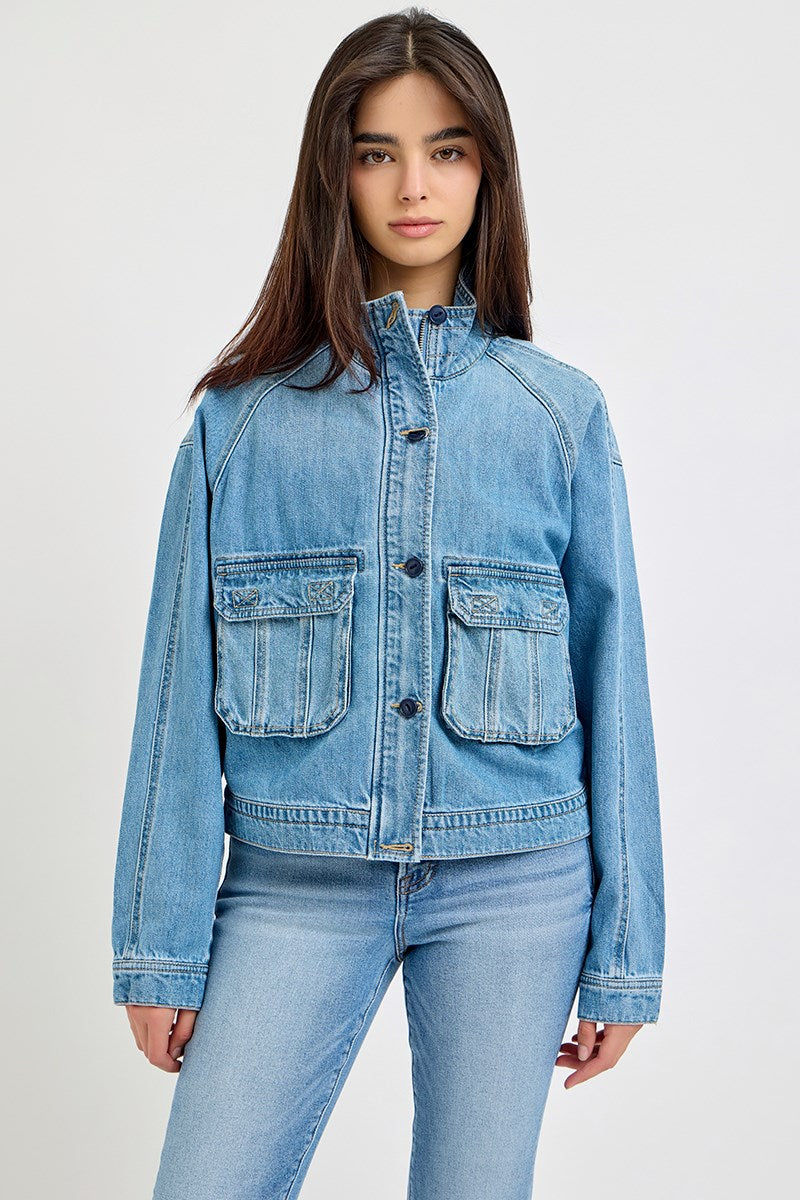 Risen Jackie Short Denim Jacket