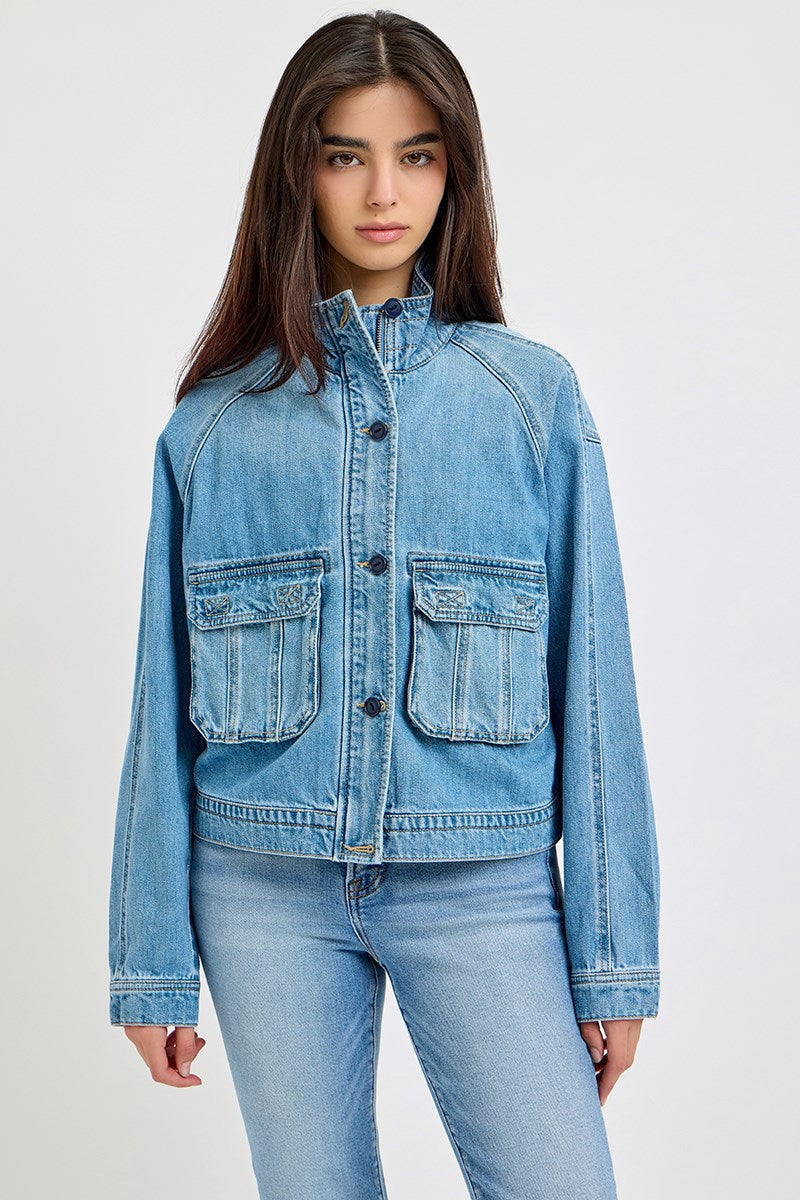 Risen Jackie Short Denim Jacket