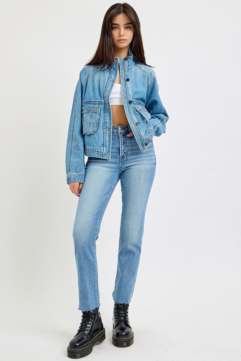 Risen Jackie Short Denim Jacket