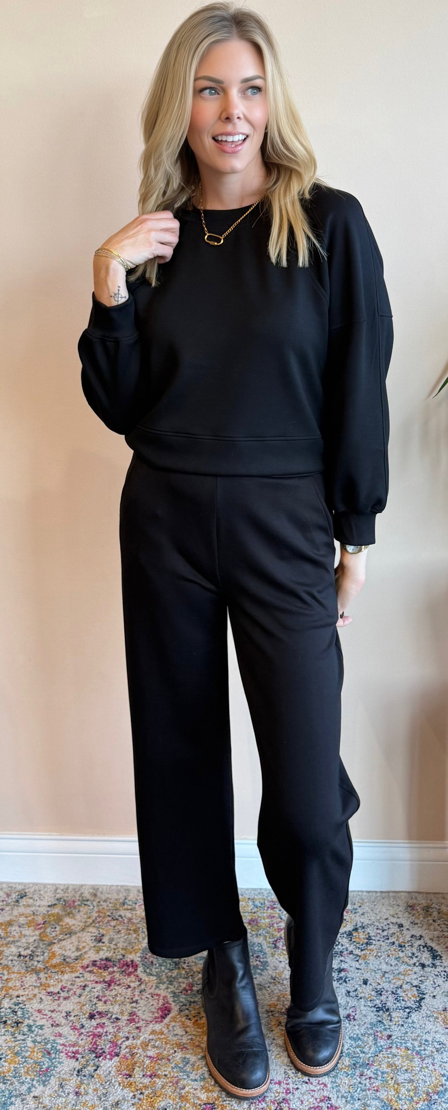 Sweet Scuba Cropped Sweatshirt