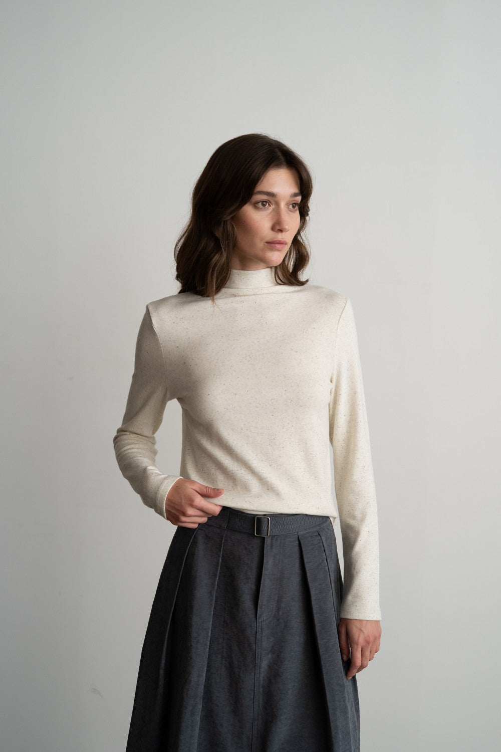 The Effortless Knit Long Sleeve Mockneck