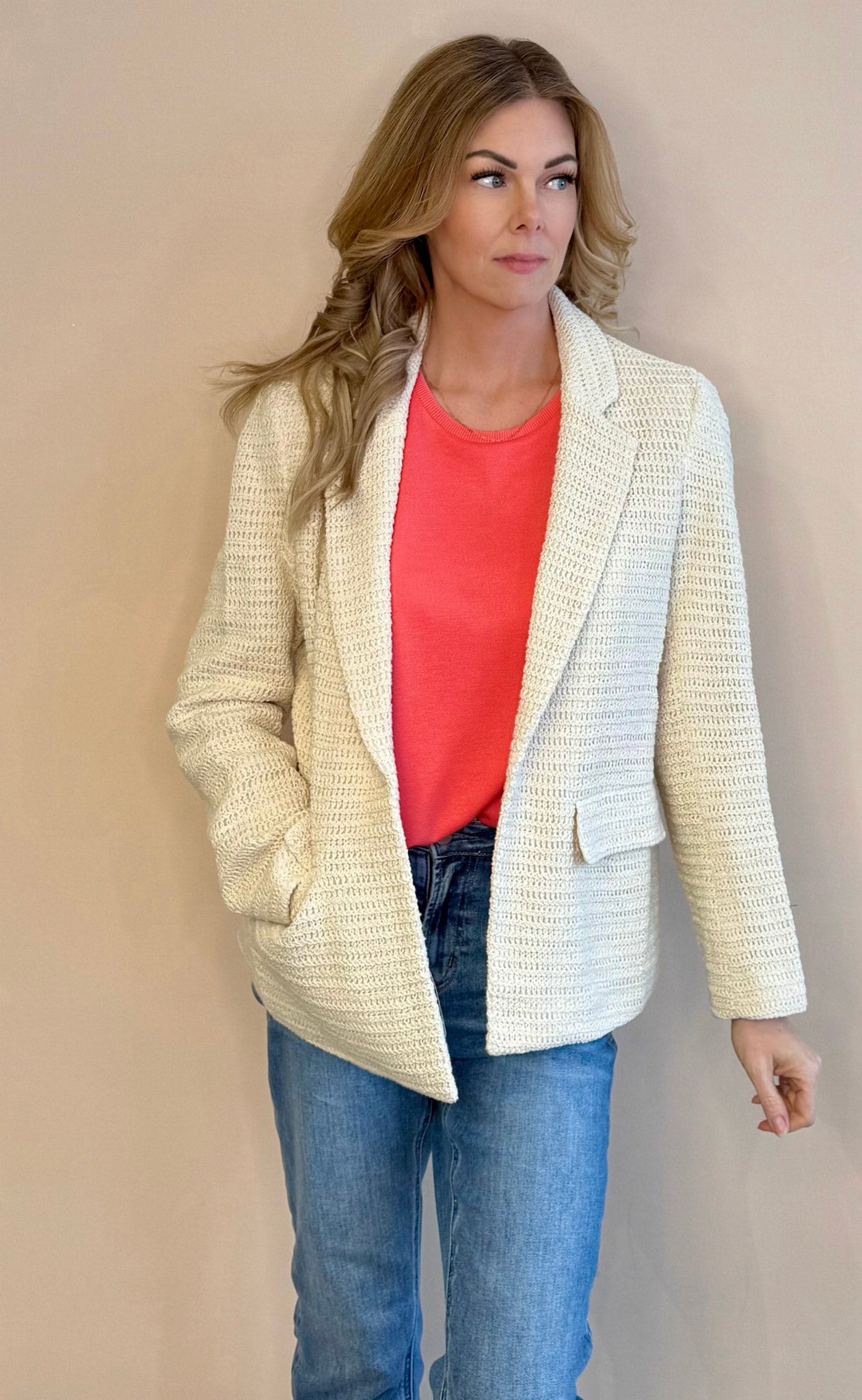 Zoey Crochet Blazer