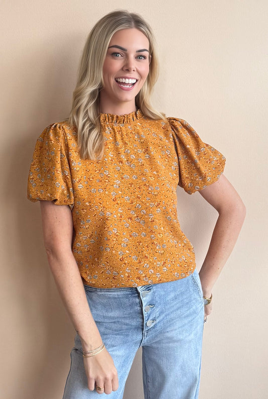 Romantica Short Sleeve Floral Top