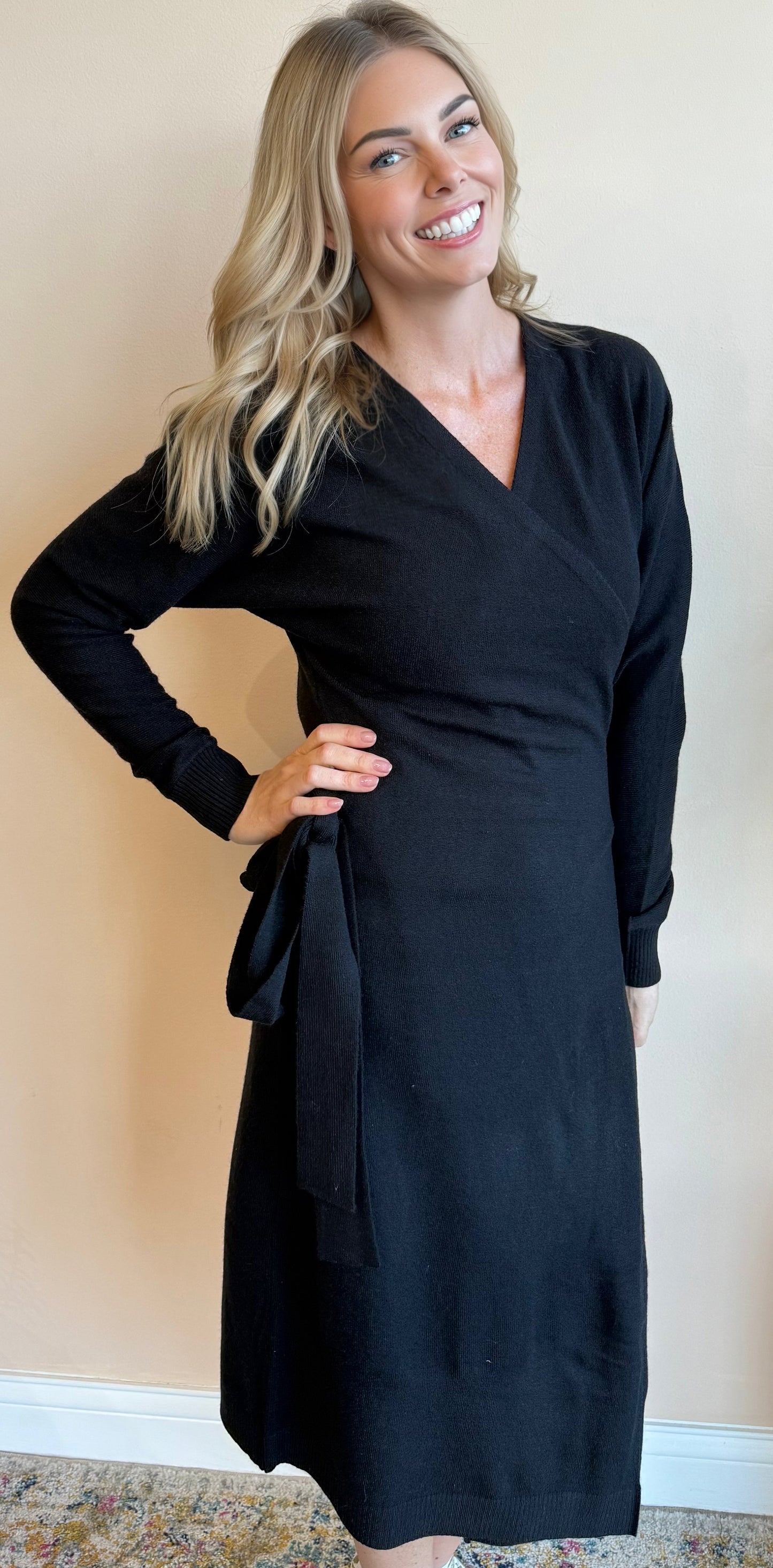 Marissa Sweater Knit Wrap Dress