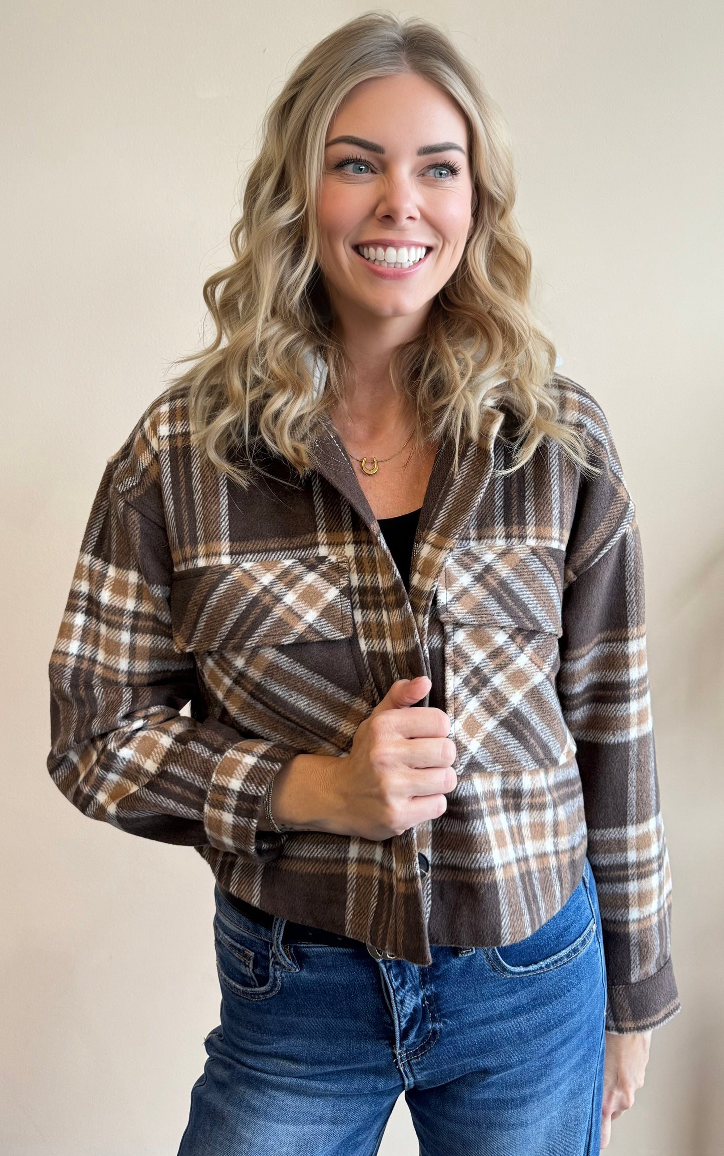 Allie Cropped Hooded Shacket
