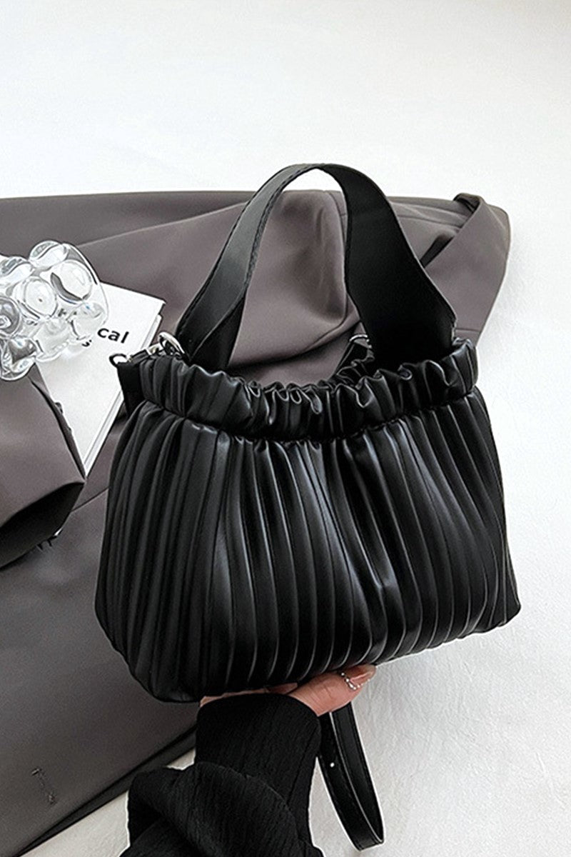 Sabrina Pleated Vegan Leather Purse