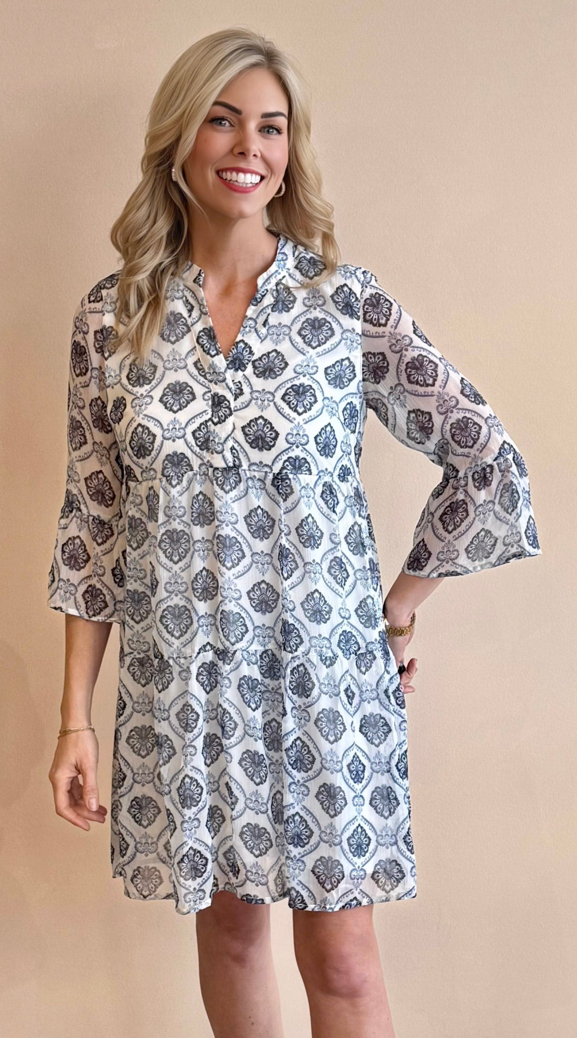 Vero Moda Milla 3/4 Sleeve Dress