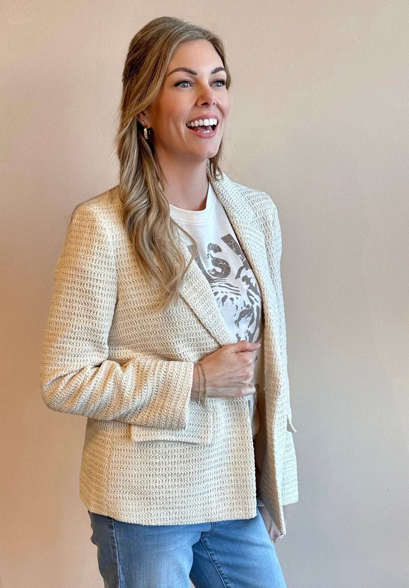 Zoey Crochet Blazer