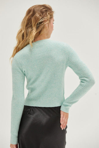 Serena Long Sleeve Ribbed Sweater Top