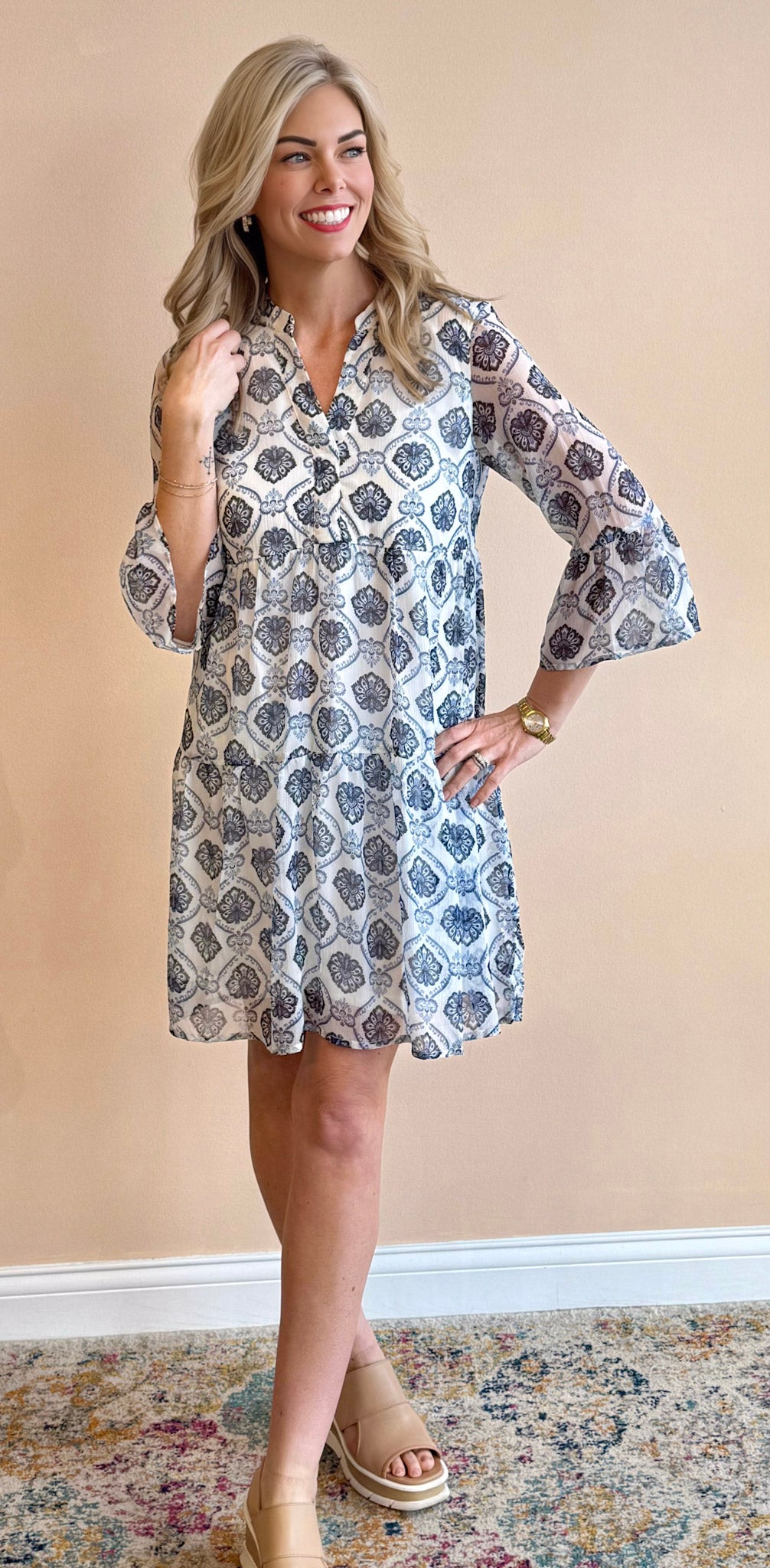 Vero Moda Milla 3/4 Sleeve Dress