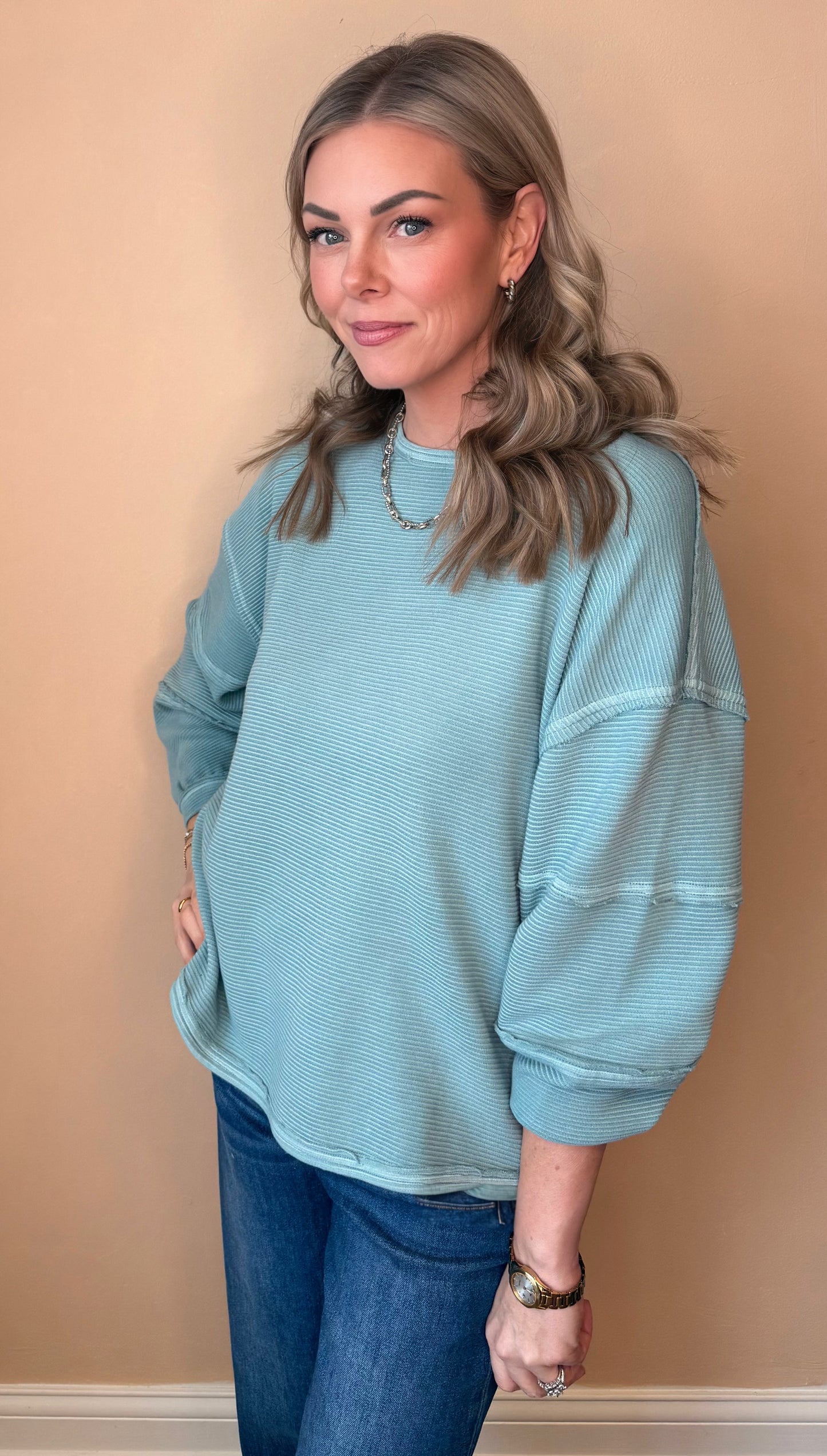 Jett Waffle Knit Sweatshirt