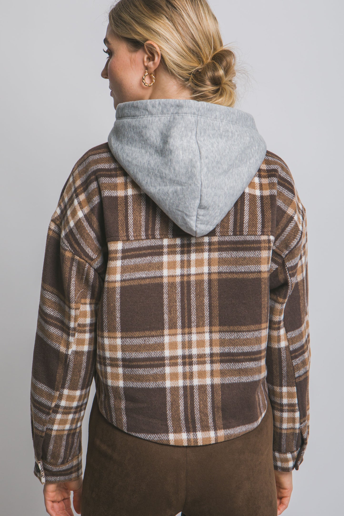 Allie Cropped Hooded Shacket