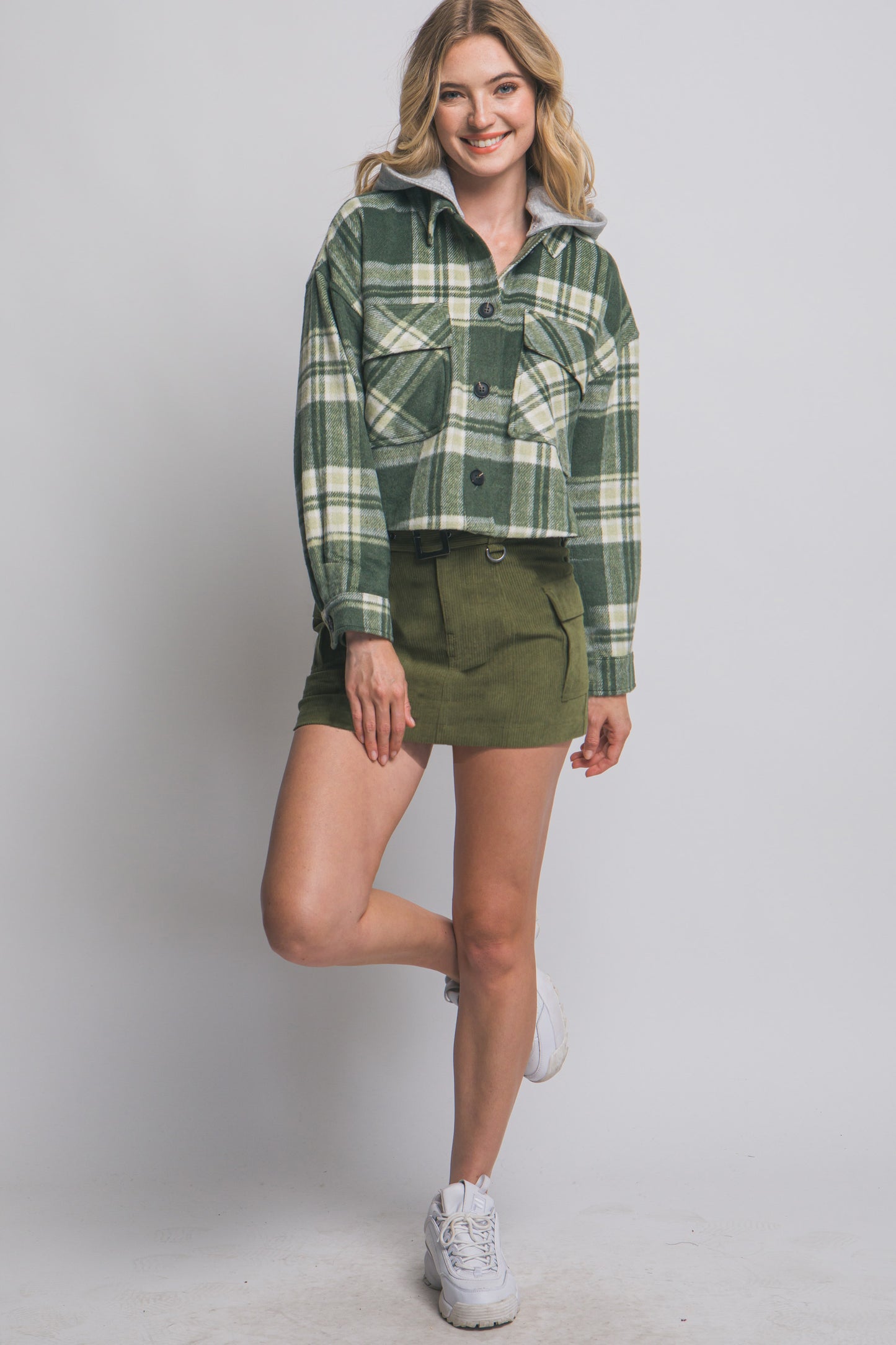 Allie Cropped Hooded Shacket