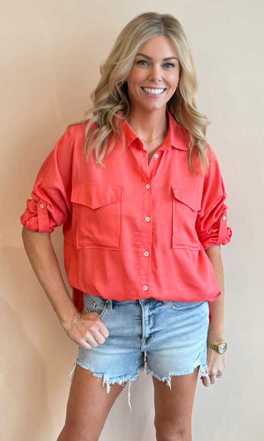 Gulf Shores Button Up Top