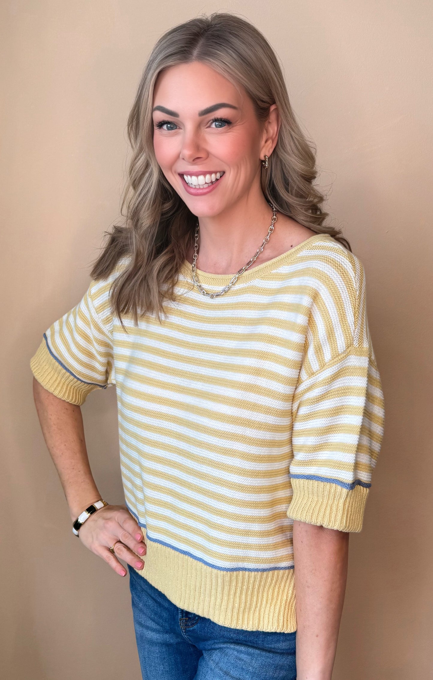 Fresh Air Feelings Striped Sweater