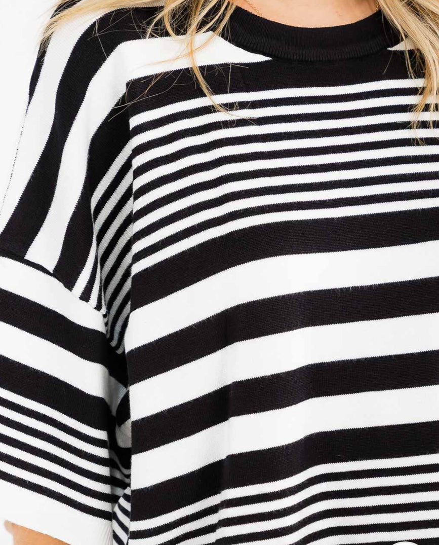 Annie Short Sleeve Striped Tee