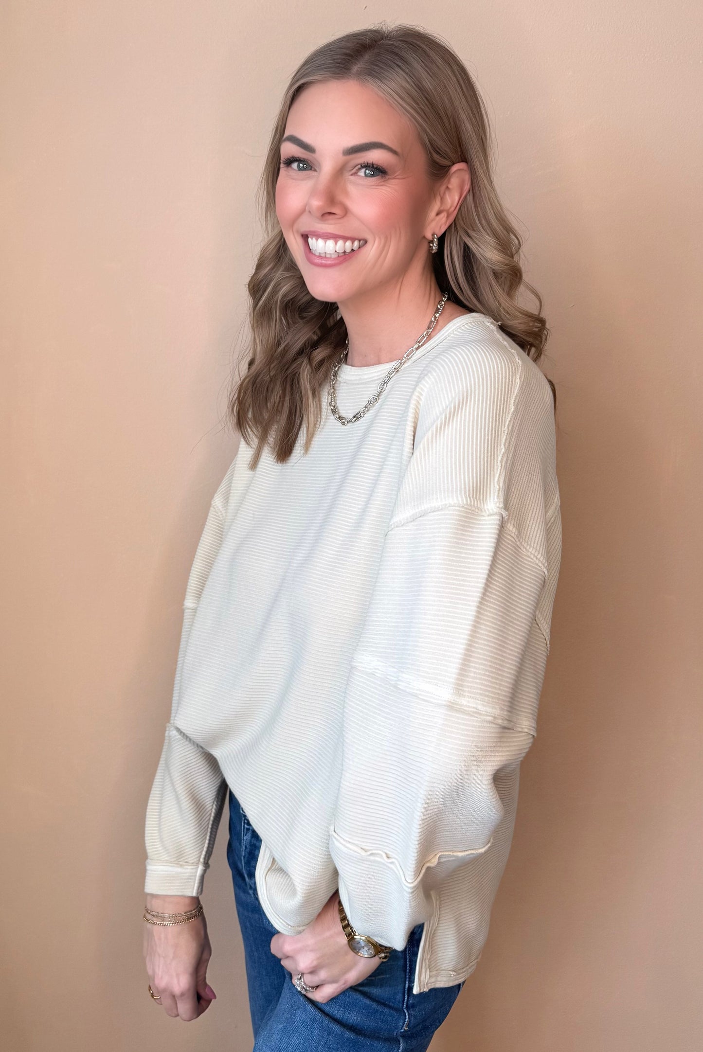 Jett Waffle Knit Sweatshirt