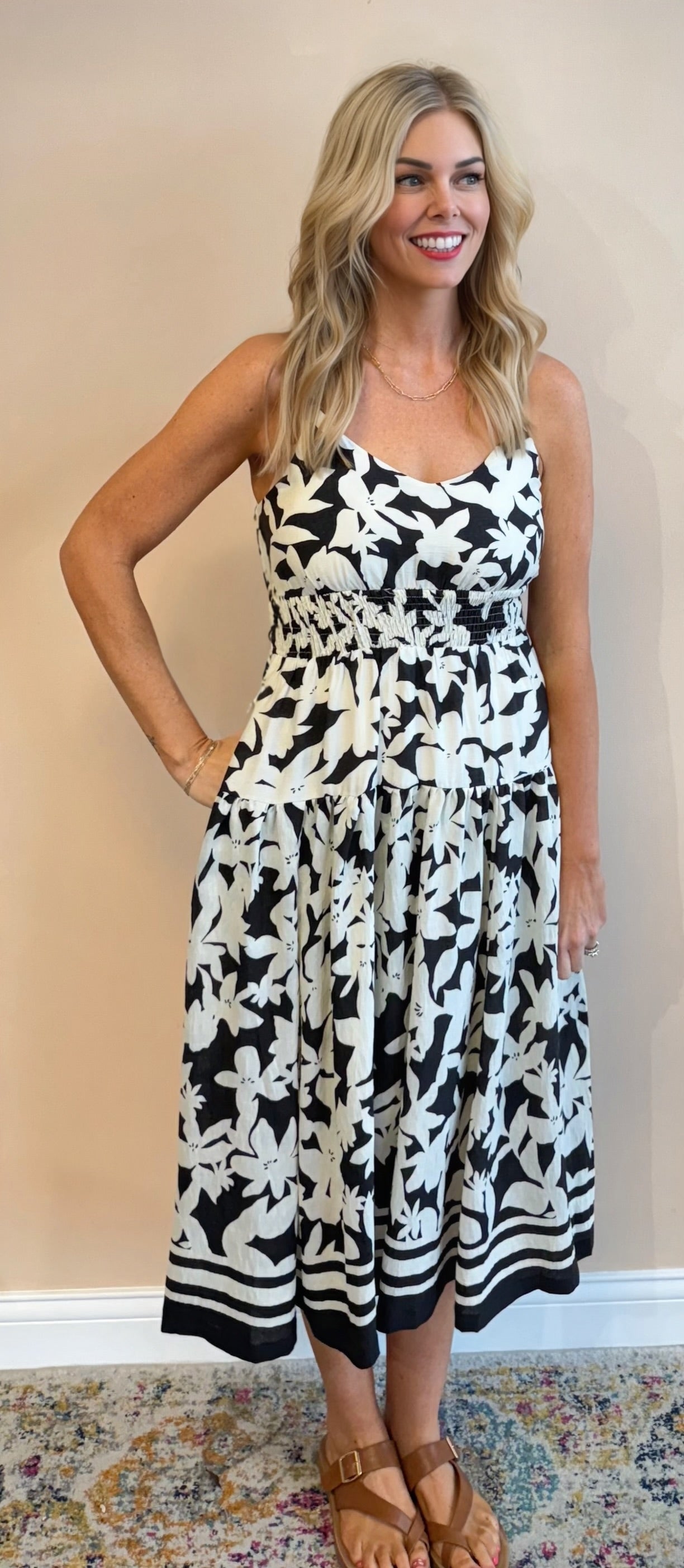 Tea Party Smocked Waist Dress
