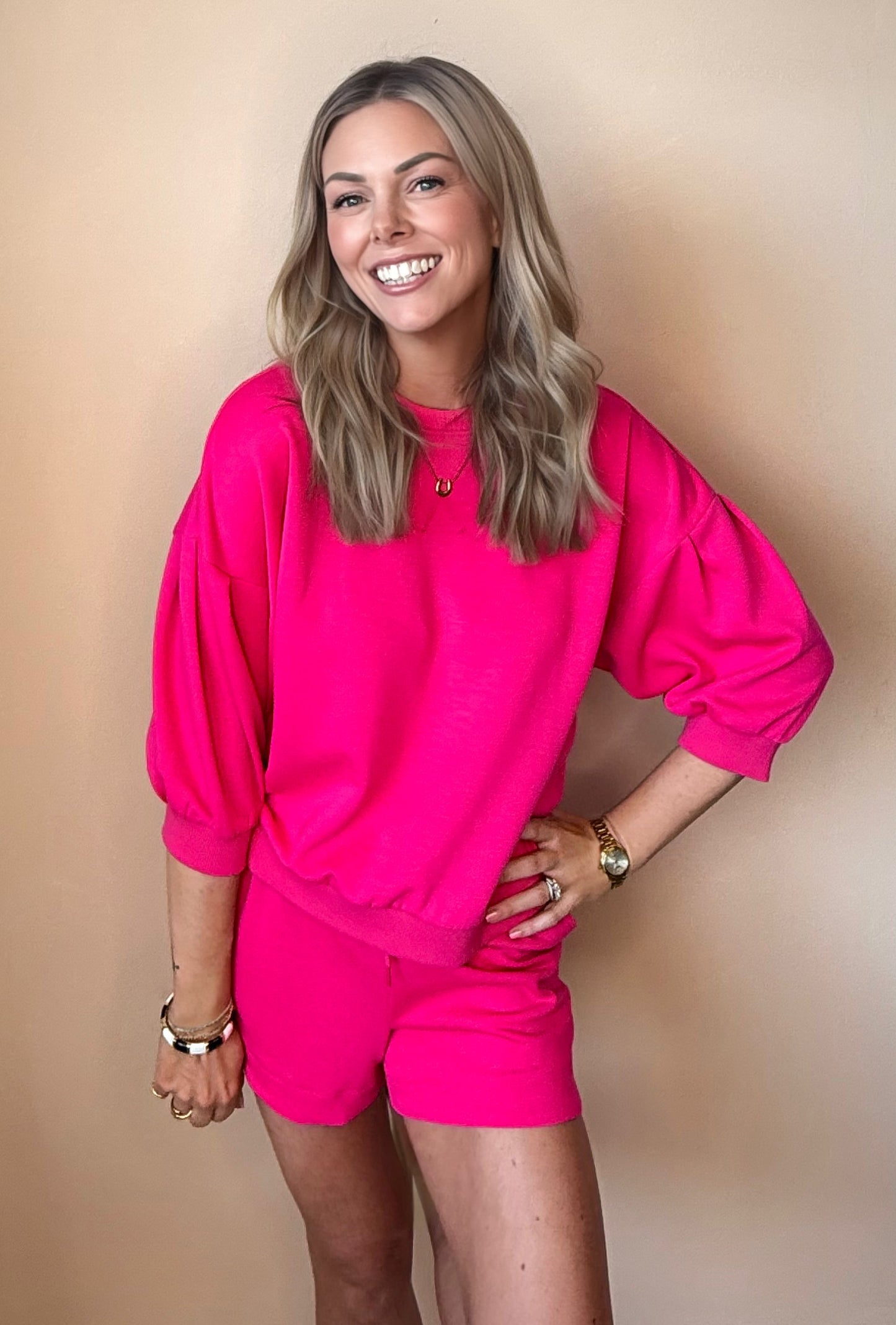 Puff Sleeve Scuba Sweatshirt