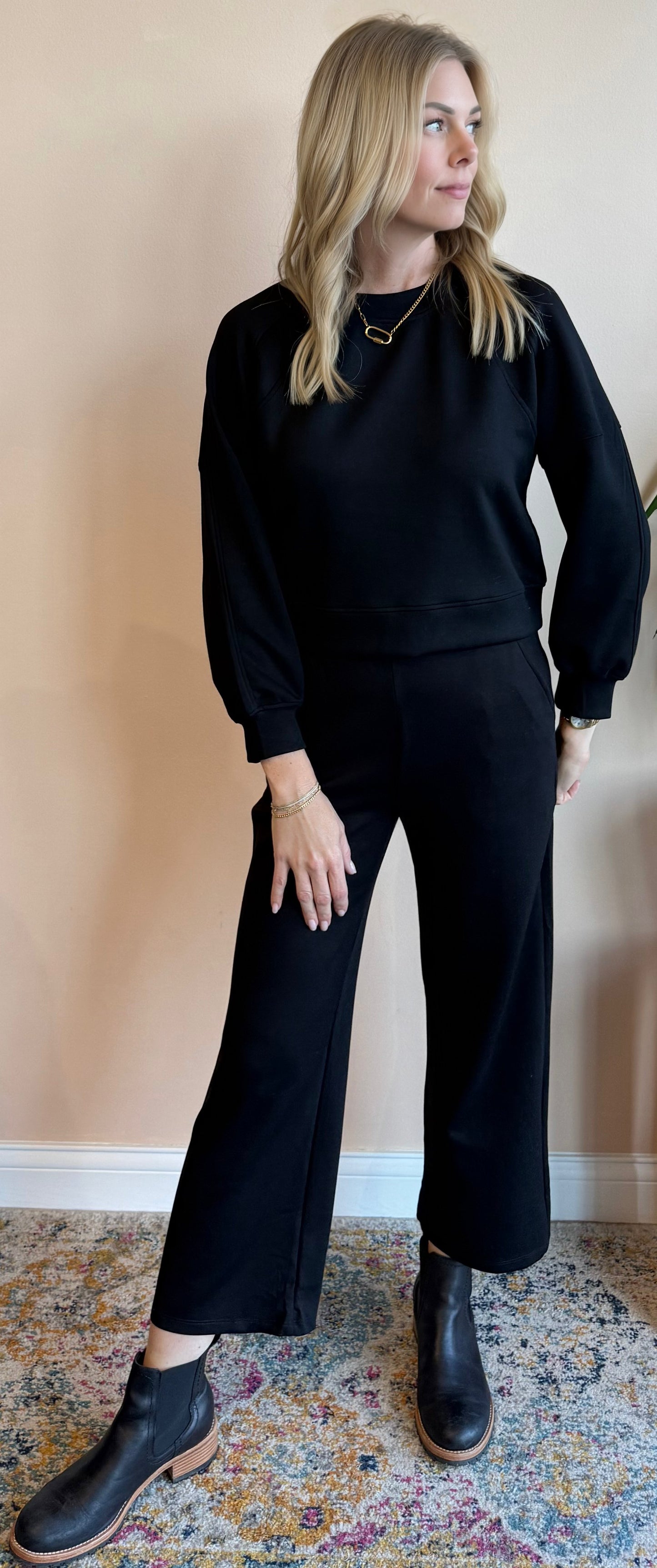 Sweet Scuba Cropped Sweatshirt