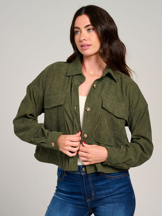 Juliana Sherpa Cropped Jacket