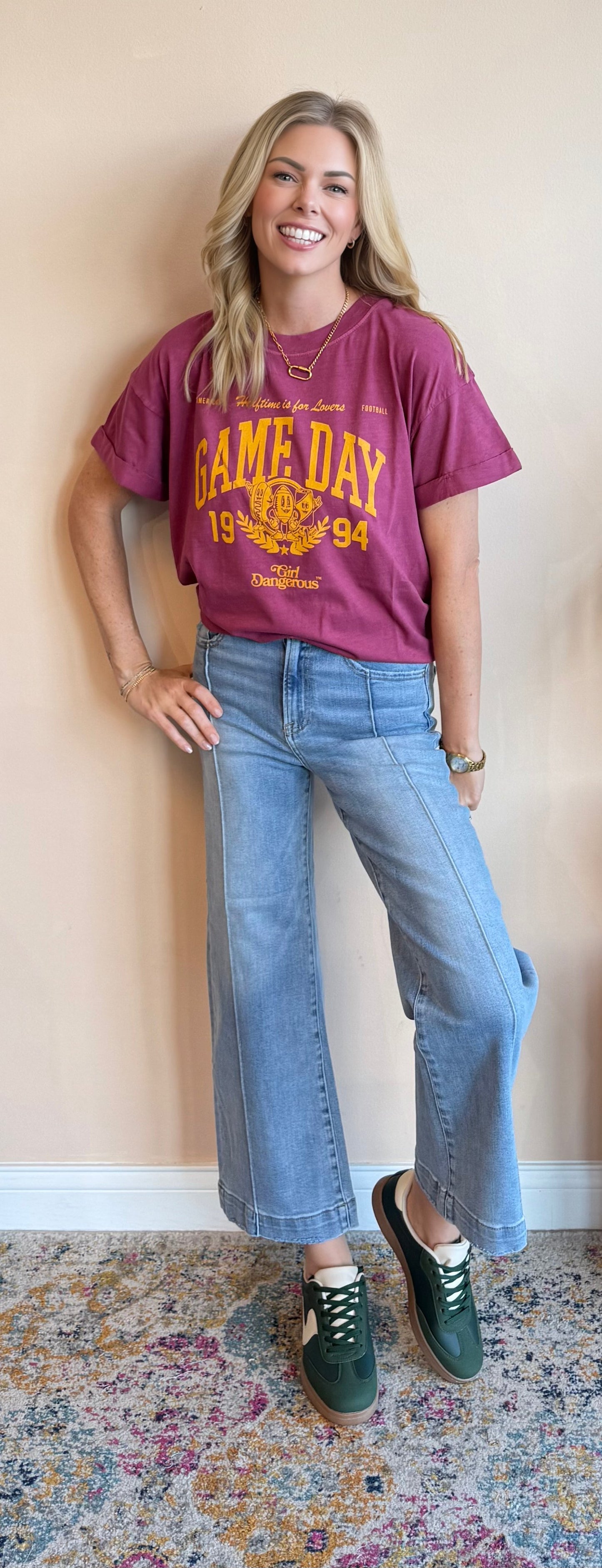 Girl D Golden Gameday Vintage Tee