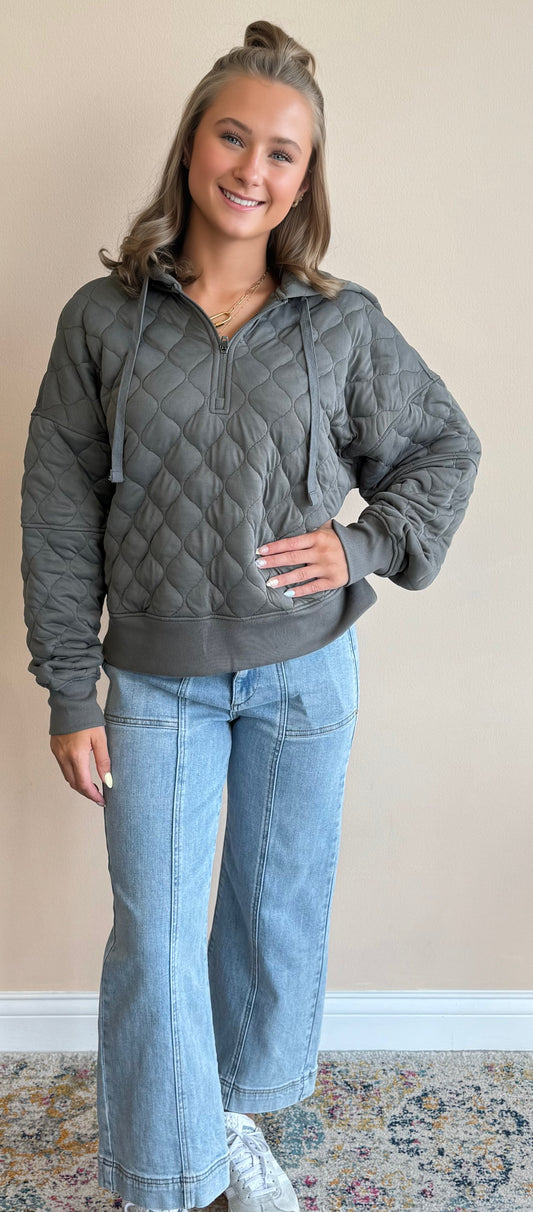 The Kate Quilted Zip Up