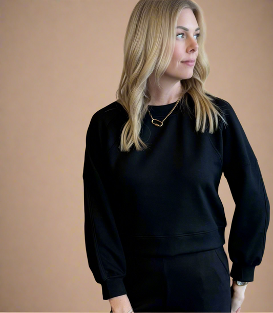 Sweet Scuba Cropped Sweatshirt