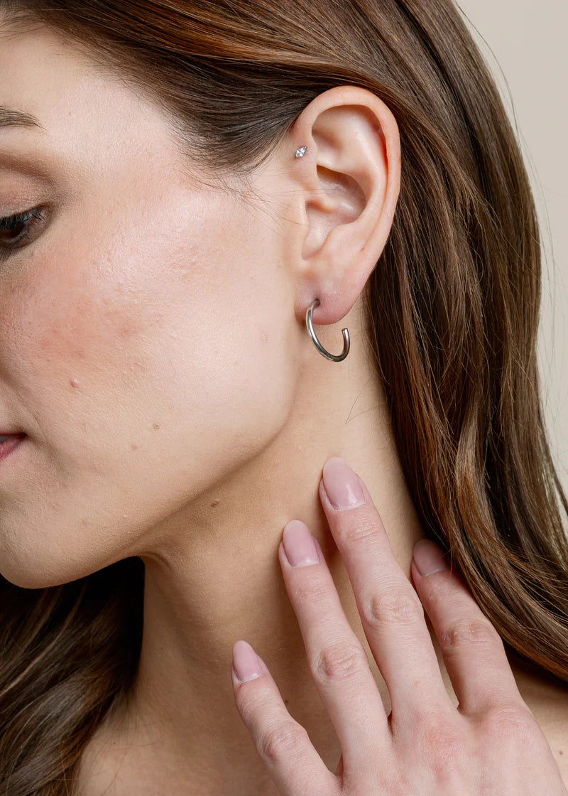 Cameron Mini Hoop Silver