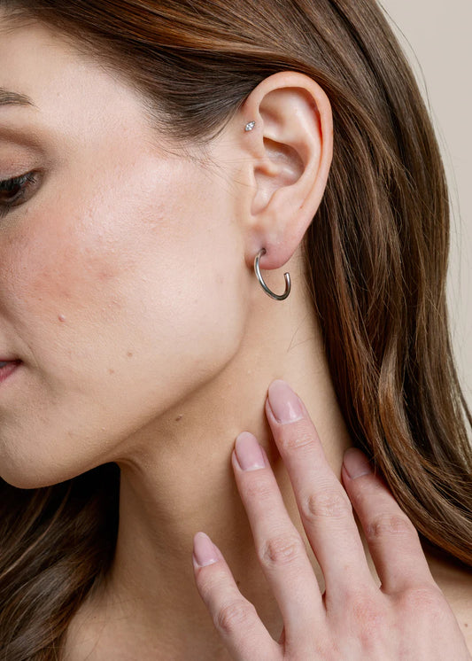 Cameron Mini Hoop Silver