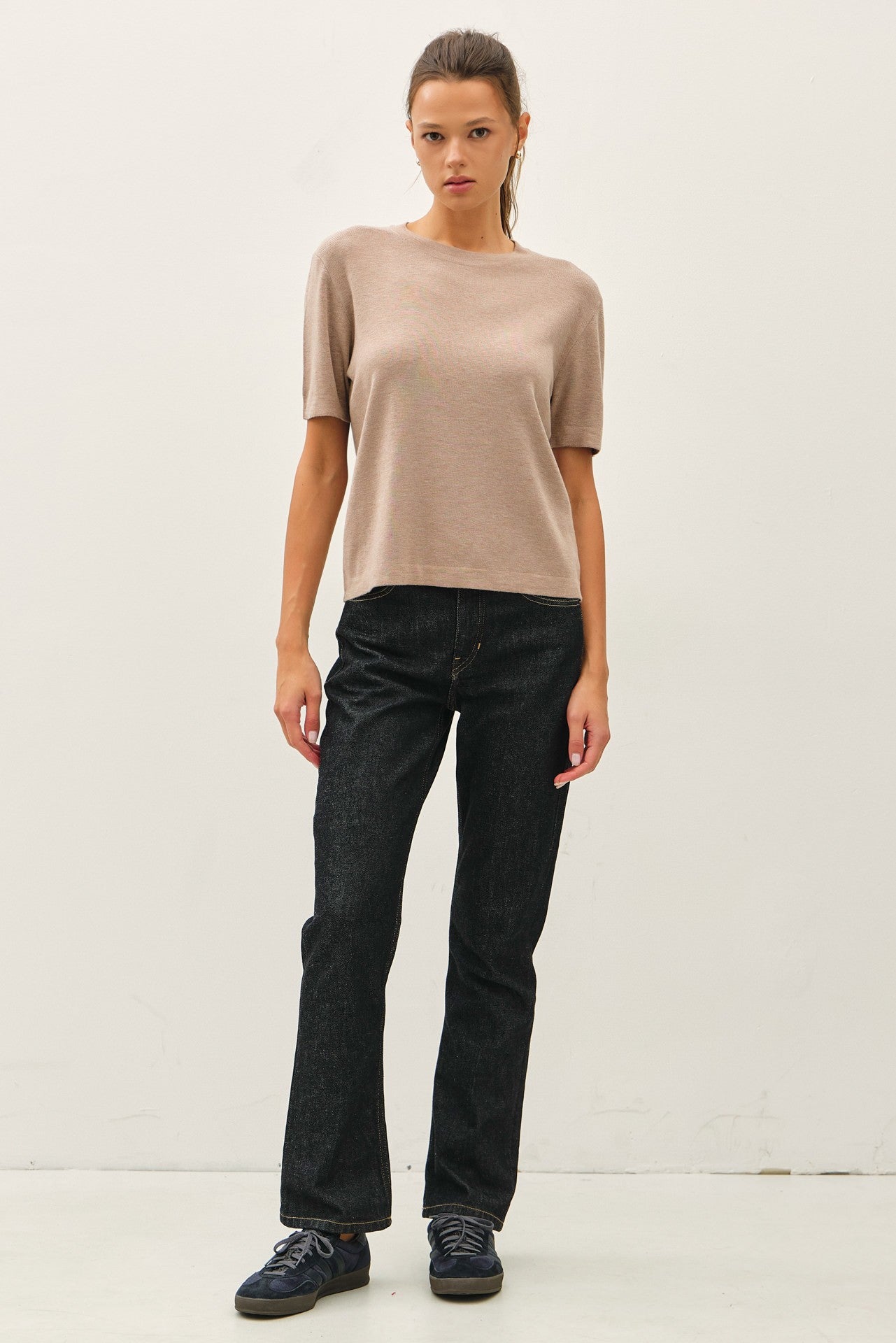 Cashmere Blend Short Sleeve Sweater