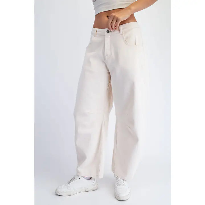 Loretta Twill Barrel Pant