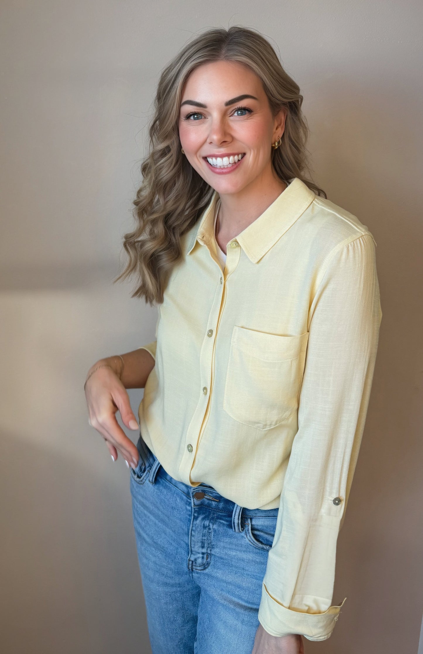 Soft Skies Button Down