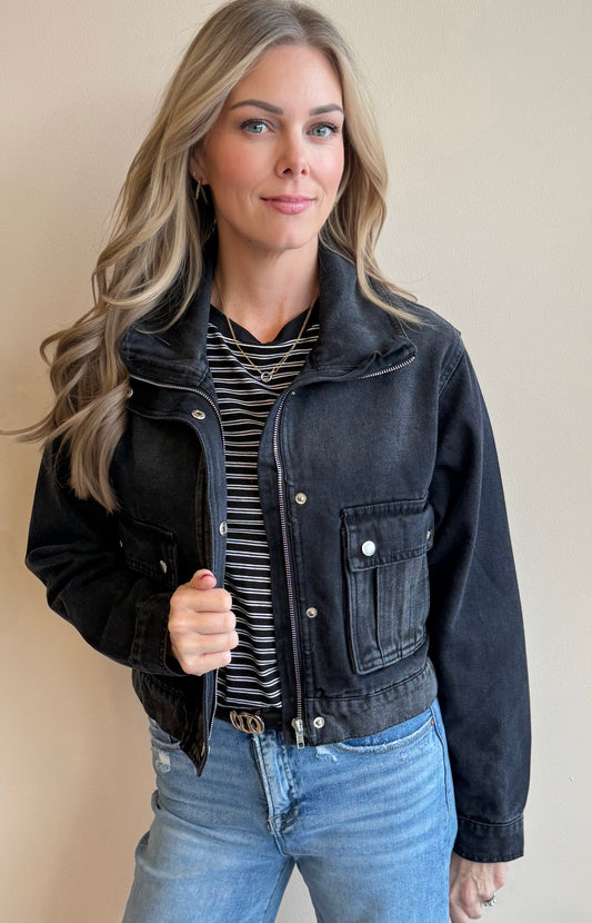 Rowan Cropped Denim Jacket