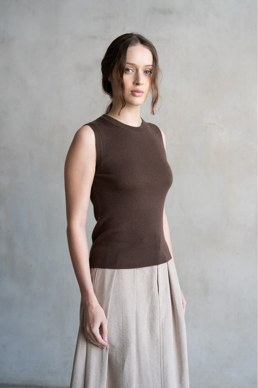 The Studio Sleeveless Wool Pullover