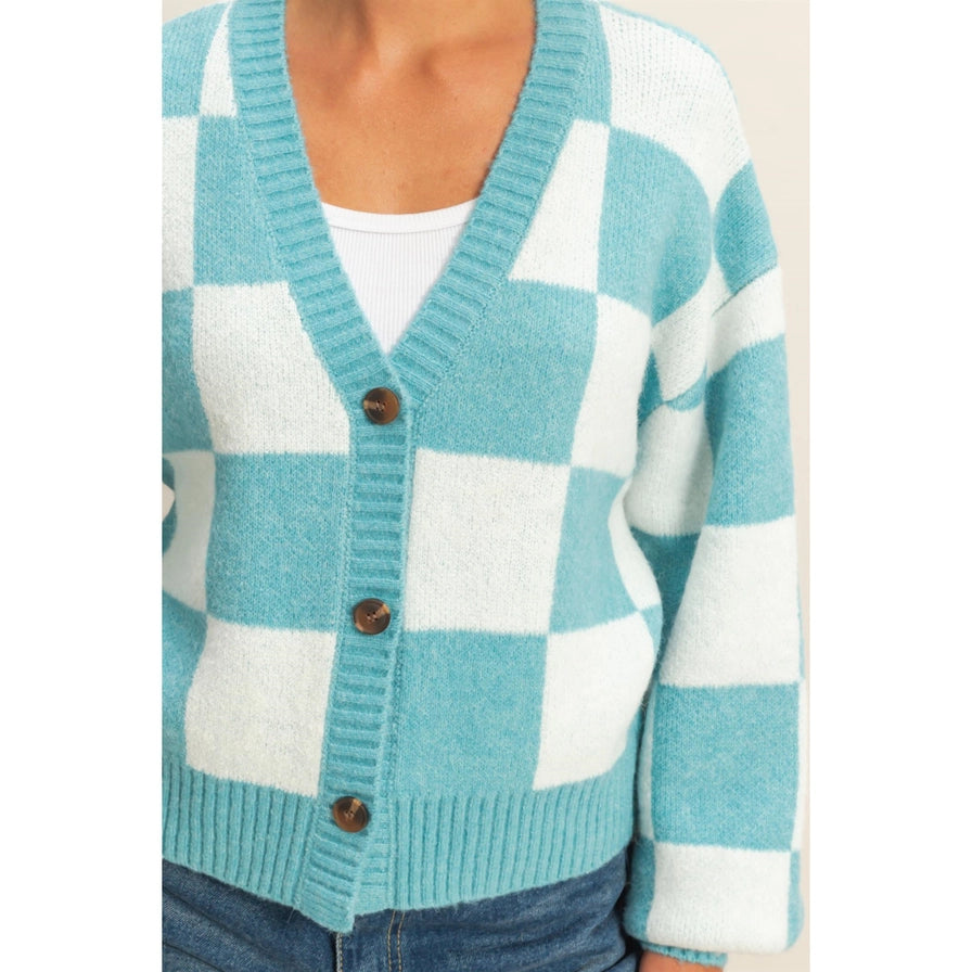 Elsa Checkered Cardigan