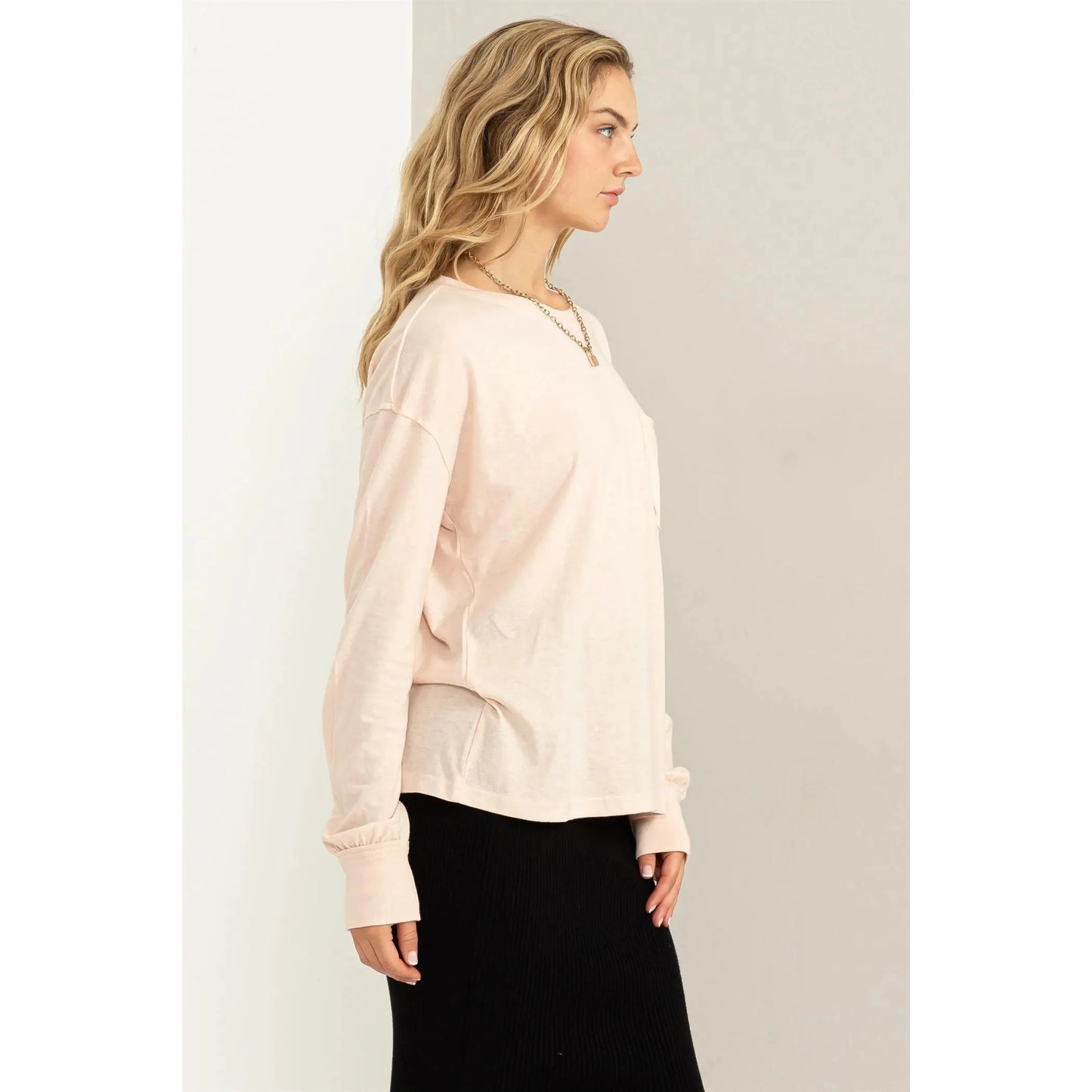 Clarissa Long Sleeve Pocket Tee