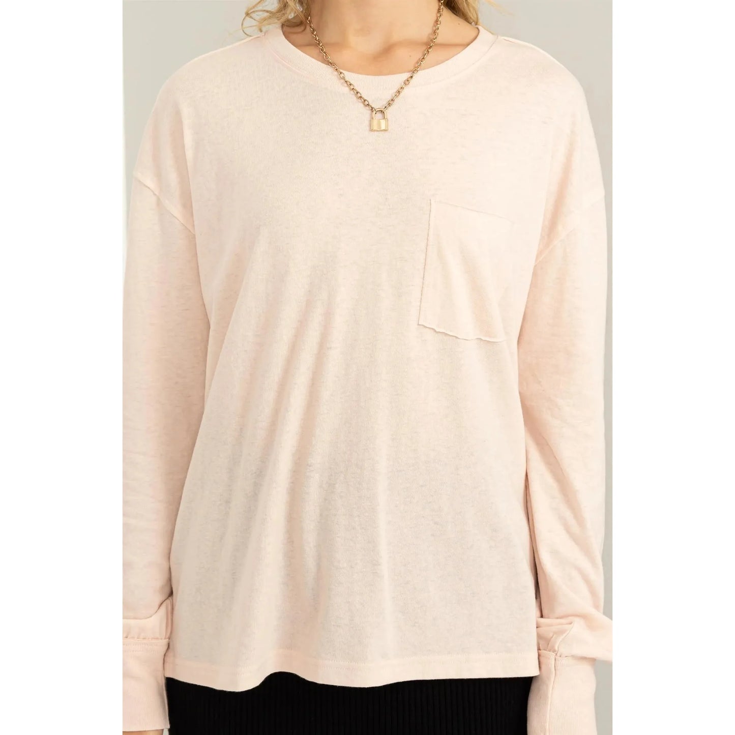 Clarissa Long Sleeve Pocket Tee